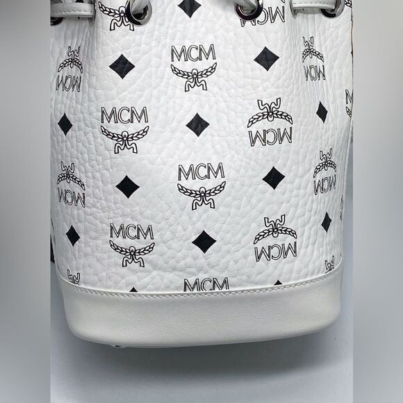 MCM Dessau Visetos Mini Drawstring Bucket Bag - Picture 13 of 13